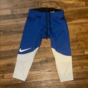Nike Blue and White Athletic Pants